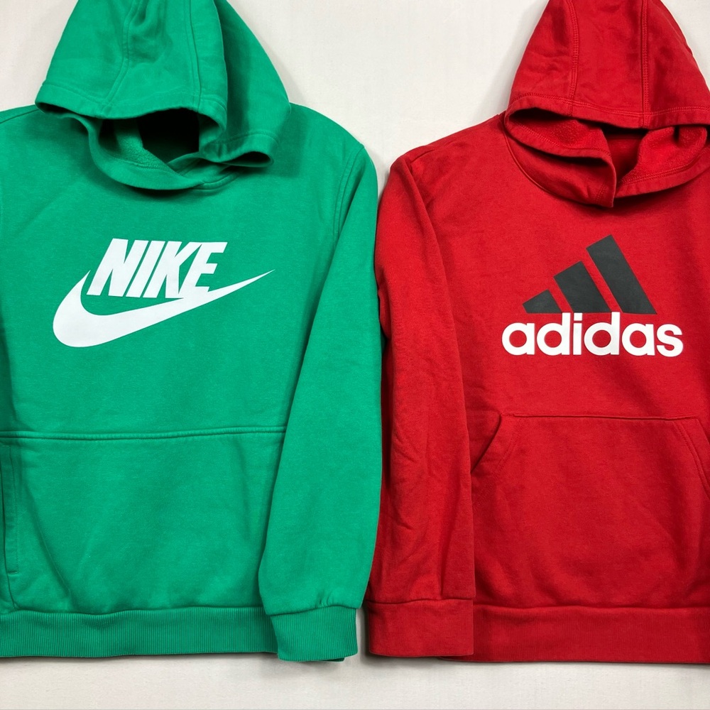 📦Nike & Adidas Kids Green & red Hoodies  2 for 1 & DISCOUNTED SHIP